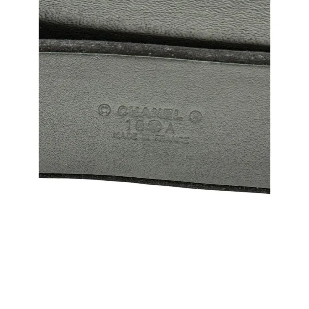 Chanel Ruthenium Chain-Fringe CC Belt – Black Suede – Very Good Condition